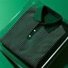 Balltoy Men’s Business Casual Striped Button Short Sleeve Shirt
