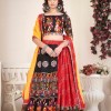 Navratri Special Red Bandhani Chaniya Choli with Mirror Work