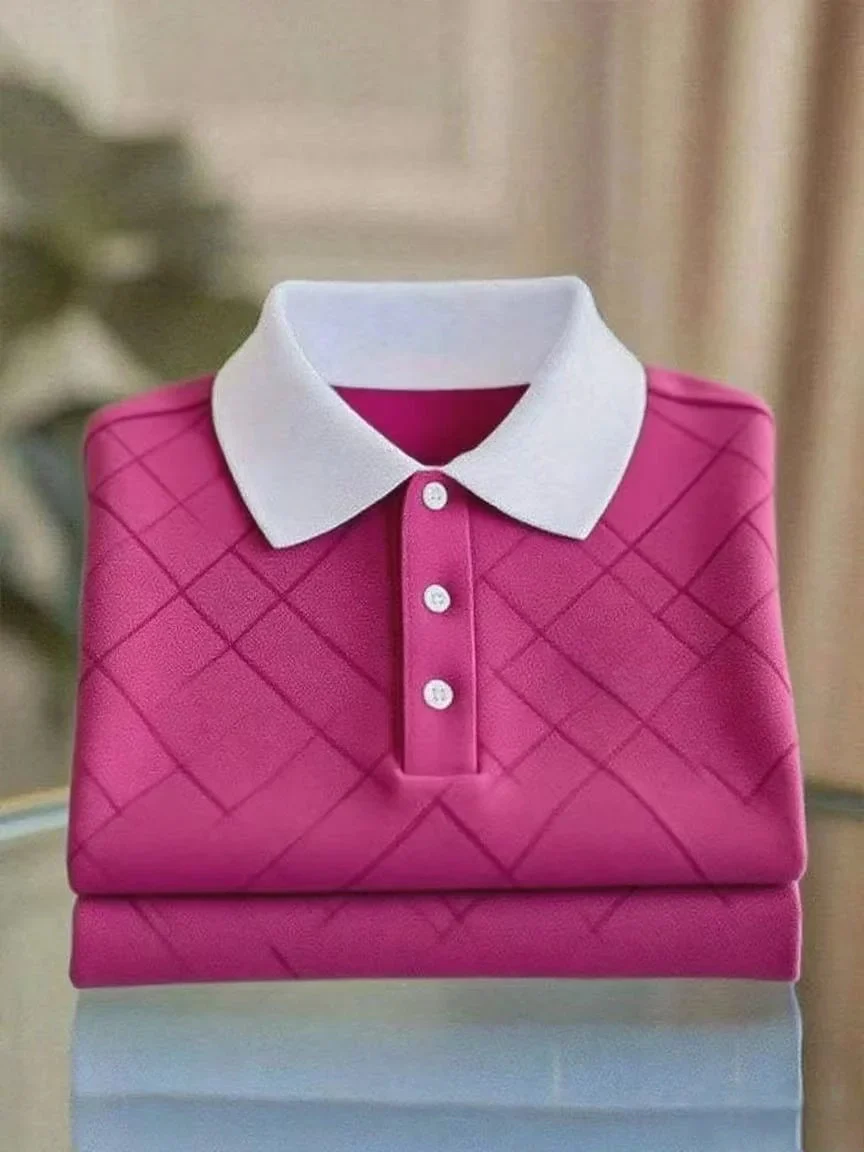 Men's Business Casual Button Short SleeveShirt for Work Sporty Daily College Street Vintage - Image 8