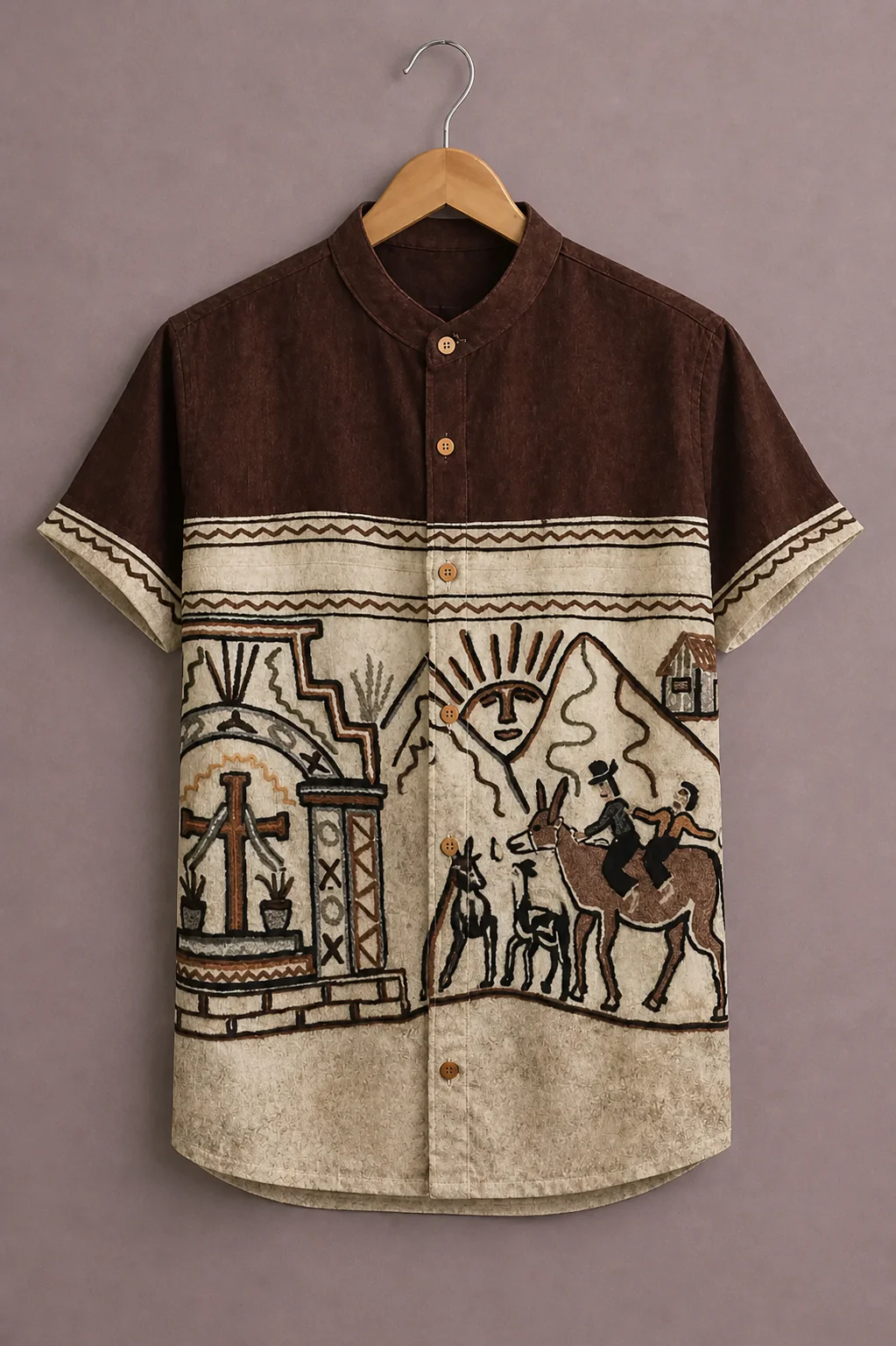 ForeverChoice™ Premium Ethnic Printed Shirt for Men – Tribal Designer Half Sleeve Casual Shirt - Image 2