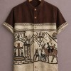ForeverChoice™ Premium Ethnic Printed Shirt for Men – Tribal Designer Half Sleeve Casual Shirt