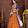 Navratri Special Blue & Mustard Bandhani Chaniya Choli with Embroidered Dupatta