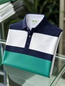Men's Classic Stripe Logo Business Button-Down Shirt Big & Tall