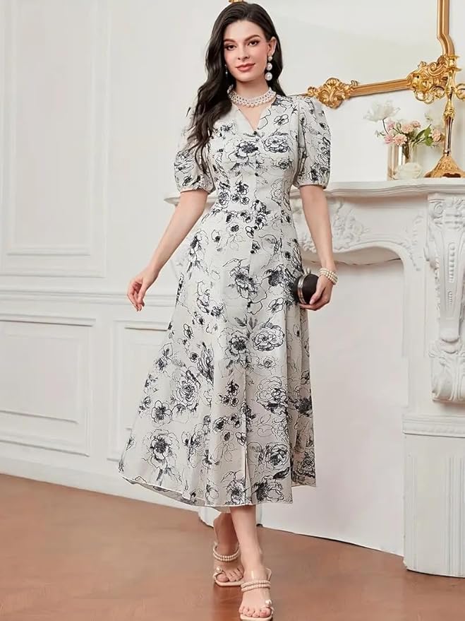 Women's Cotton Printed Midi Dress | Sleeveless Square Neck Casual Summer Dress for Women | Stylish Vacation Dress - Image 7