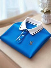 Men’s Business Casual Button Short Sleeve Shirt with Mixed Print Design - Image 5