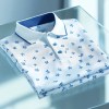 Men's Business Casual Jacquard Button Short Sleeve Shirt