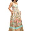 Women’s Floral Strappy Tie-Up Maxi – Boho Fusion Resort Summer Cotton Casual Wear Dress