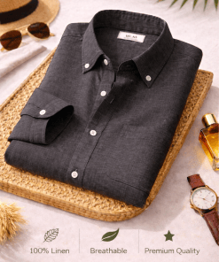 Charcoal Premium Linen Shirt