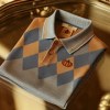 Men's Classic Business Check Halloween Pumpkin Button Short Sleeve Shirt Polyester S-5XL