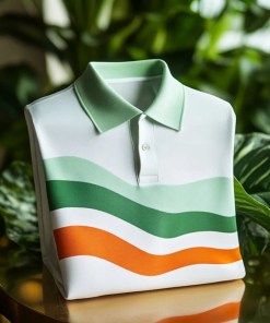 Men's Classic Business Logo Button Short Sleeve Shirt