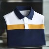 Basic Casual Logo Shirt Men's Stylish Striped Lapel Shirt Large & Tall Sizes