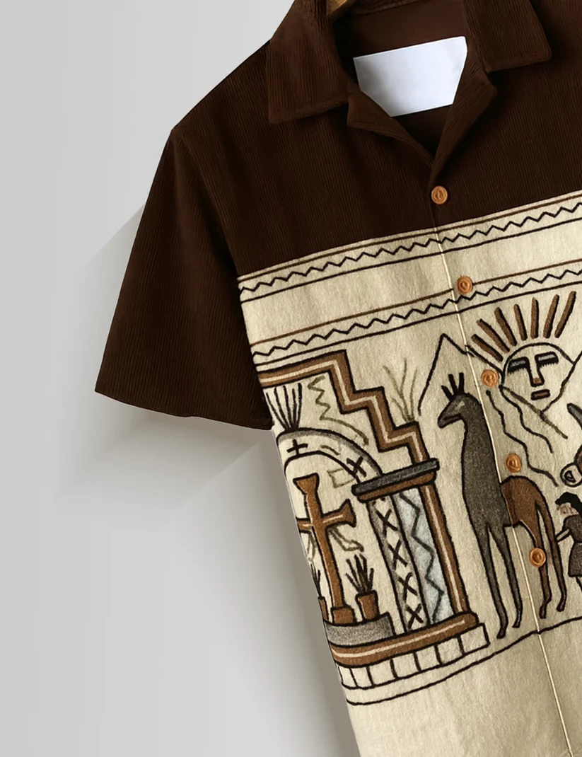 ForeverChoice™ Premium Ethnic Printed Shirt for Men – Tribal Designer Half Sleeve Casual Shirt - Image 4