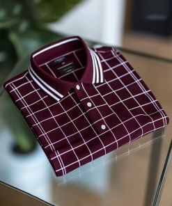 Men's Classic Business Logo Button Short Sleeve Shirt