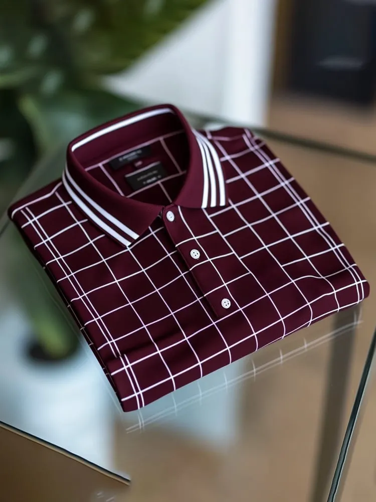 Men's Classic Business Logo Button Short Sleeve Shirt