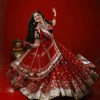 Red Traditioanl Printed Mirror Work Navratri Lehenga Choli